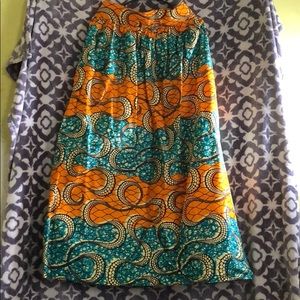 African print maxi skirt